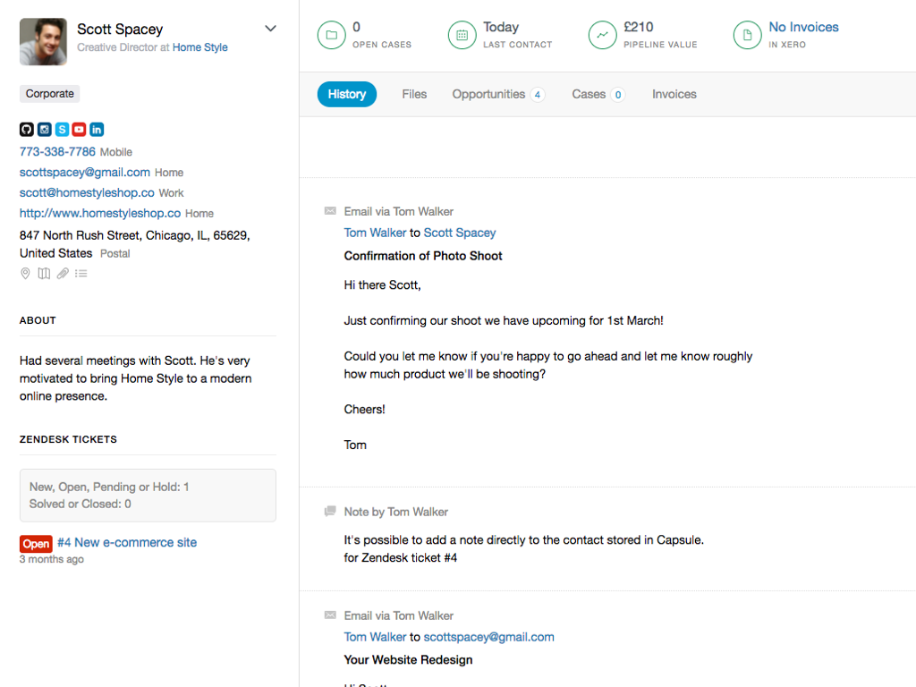 Capsule CRM primary marketing image — Knowledge and Content Management app on the Zendesk Marketplace
